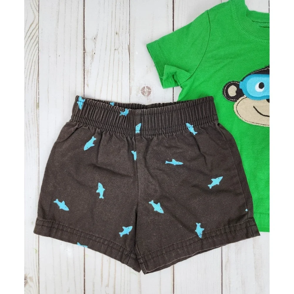 Carter's 2-Piece Monkey Goggles Outfit Baby Boys 6 months